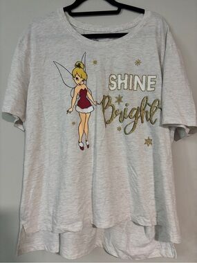 Disney Tinker Bell 'Shine Bright' Graphic Tee with Gold